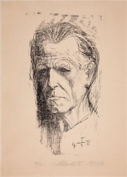 SELBSTBILDNIS II (NACH LINKS, KRAGENLINIE DÜNN)