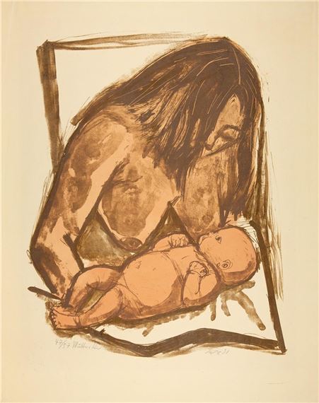 MUTTER UND KIND by Otto Dix, 1951