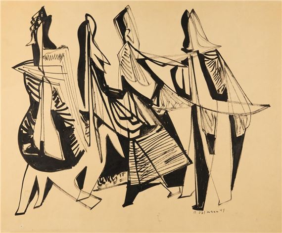 VIER FIGUREN by Hans Uhlmann, 1949