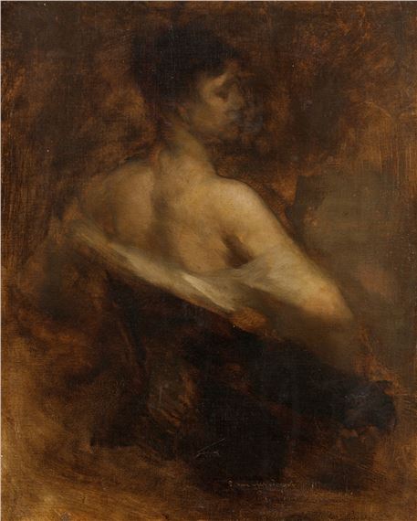 Etude de femme by Eugène Carrière, Painted circa 1887-1888