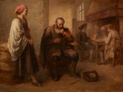 Le violoneux dans la taverne by Jean Baptiste Madou, 1865