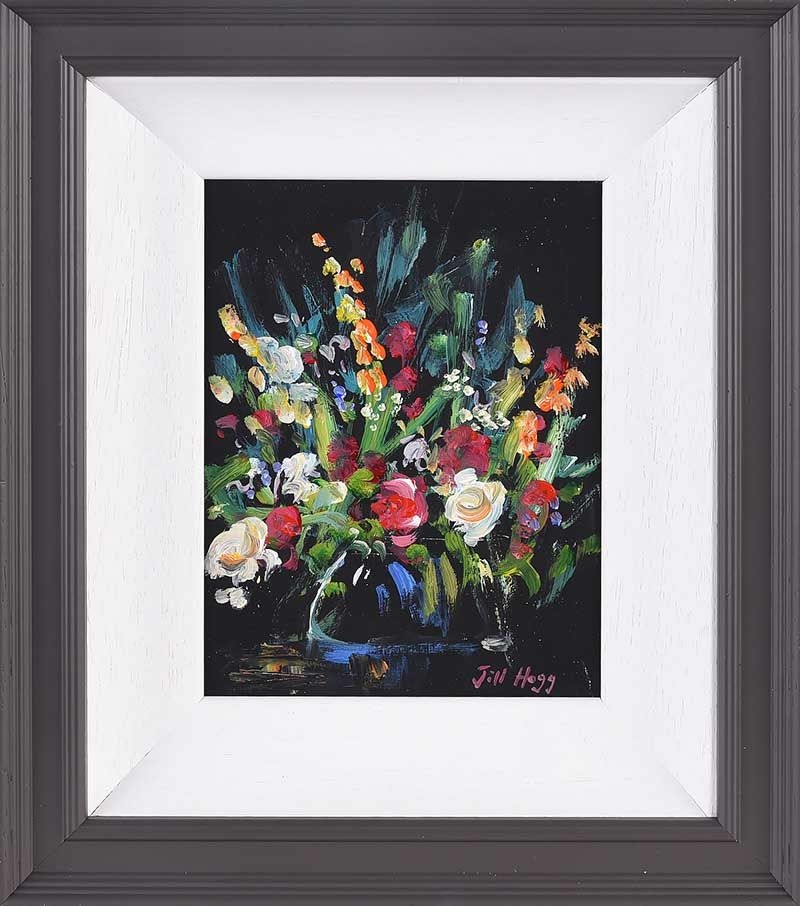 Artwork by Jill Hogg, STILLL LIFE, FLOWERS II, Made of Oil on Board