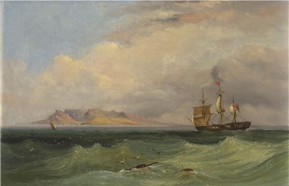Arrival of the East Indiaman St. Lawrence in Table Bay, Cape of Good Hope