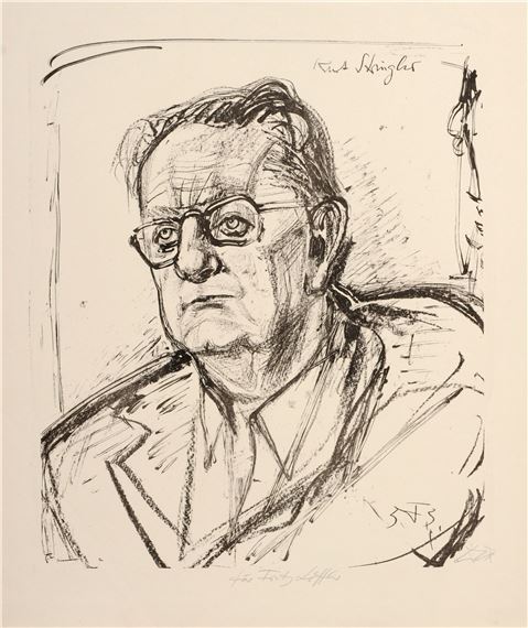Der Musiker Kurt Striegler by Otto Dix, 1953