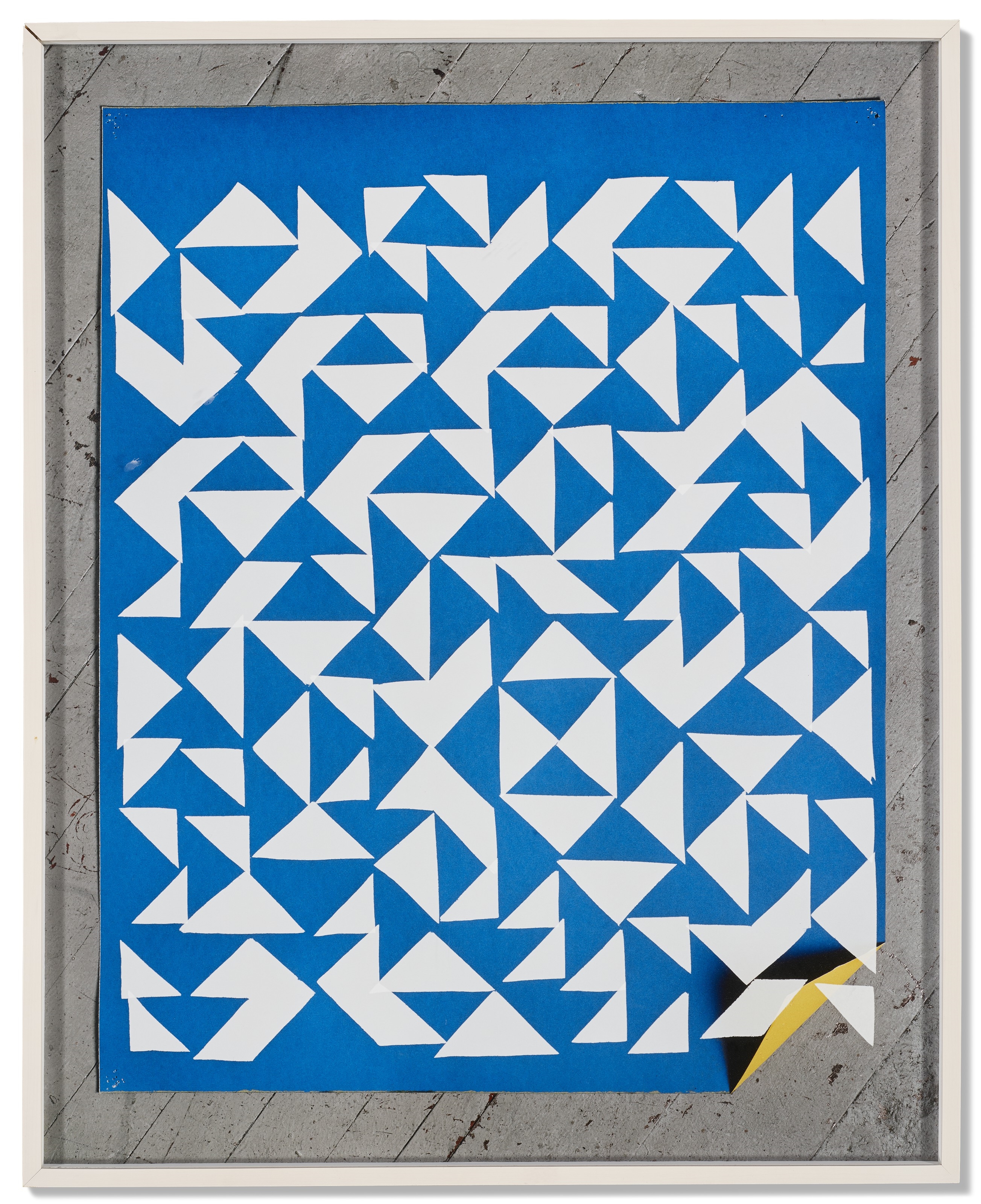 Artwork by Hannah Whitaker, Blue Papers (Albers), Made of archival pigment print, flush mounted on acrylic