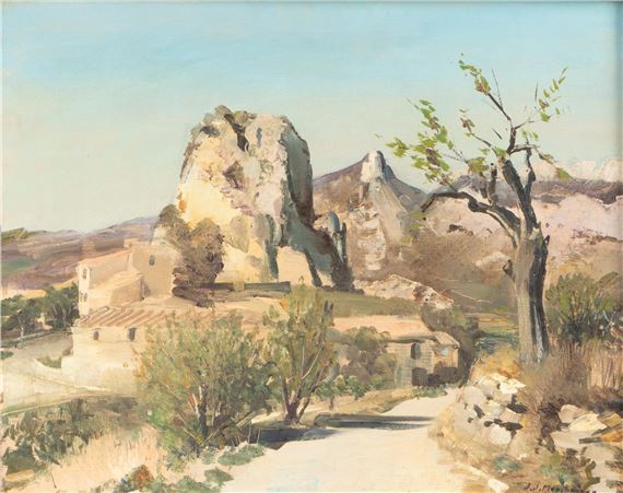 Gezicht op La Roque-Alric, Vaucluse by Jan J. Moolhuizen