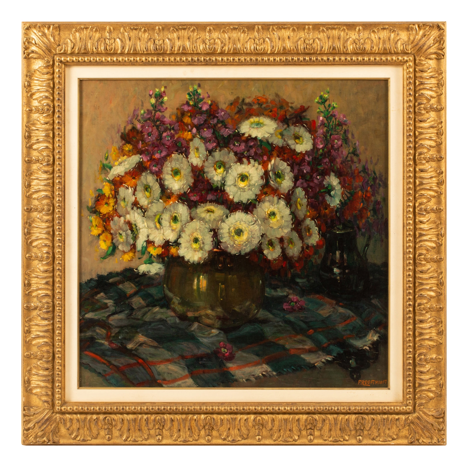 Artwork by Frans Roofthooft, Floral Still Life, Made of oil on canvas