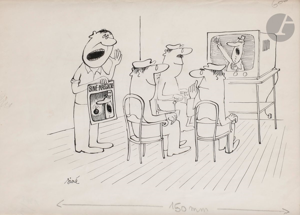 Artwork by Siné, L'Appel commenté dans le Siné-Massacre, Made of ink