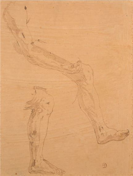 Study for the legs of a dead body by Eugène Delacroix