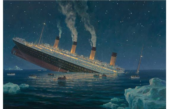 H.M.S. " Titanic" 1:15 AM, April 15, 1912 by William G. Muller, 1994