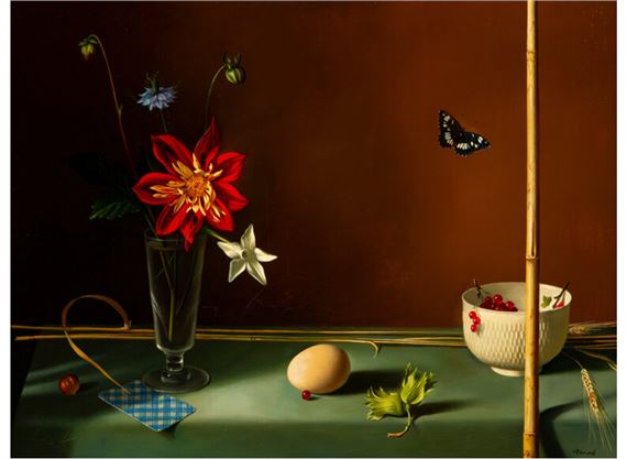 Still life with bamboo by Fernand Renard