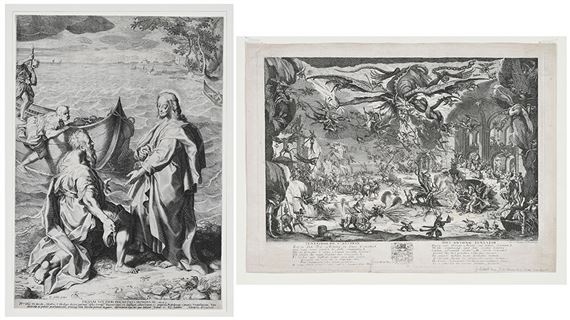 Two Old Master Engravings Aegidius Sadeler II (Flemish by Federico Barocci