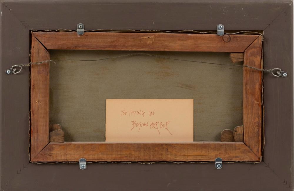 Artwork by Fred Tordoff, "Shipping in Boston Harbor"., Made of Oil on canvas