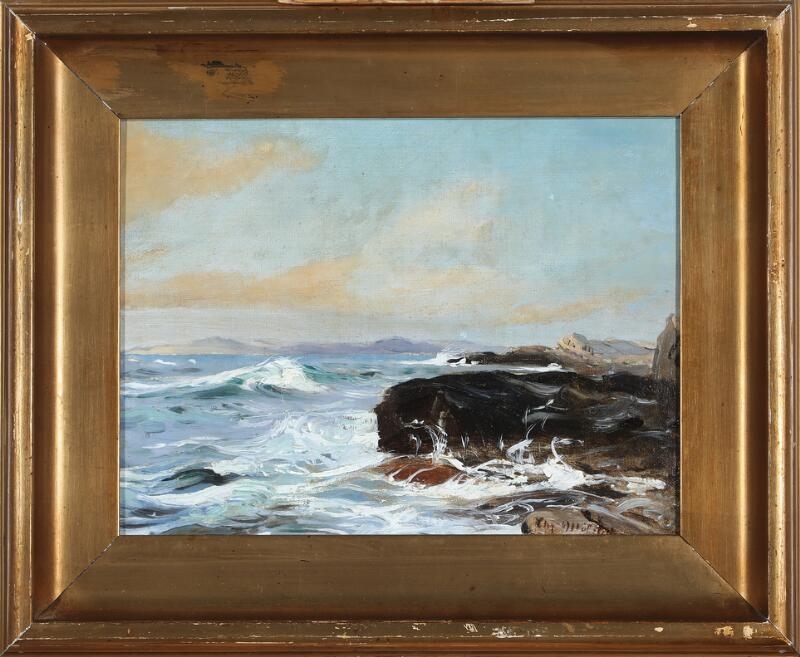 Christian Mølsted | Coastal scenery with cliffs | MutualArt