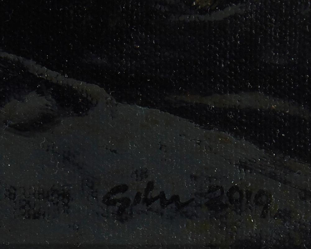 Artwork by Bradley W. Giles, "Nocturne Vision Quest,", Made of Oil on canvas