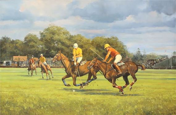 Polo at Smiths Lawns, Windsor Park by Peter Donnithorne
