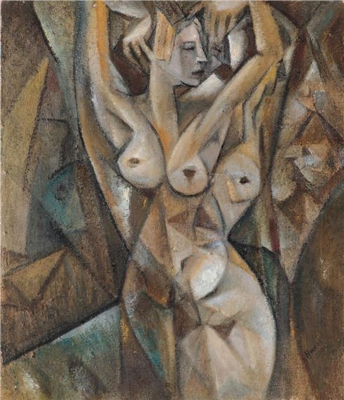 The Nude Model Cubing by Russian School, 20th Century