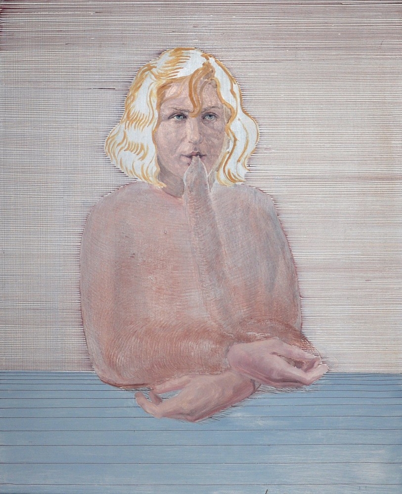 Artwork by Antonín Sondej, Marie, Made of oil, cardboard