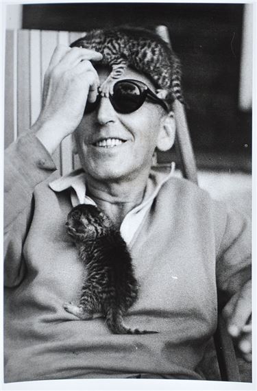 J. Mucha with kittens