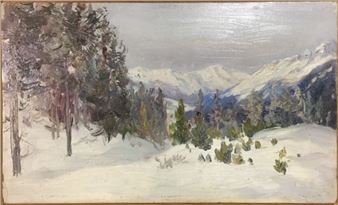 Vallée enneigée - Henry Auburtin