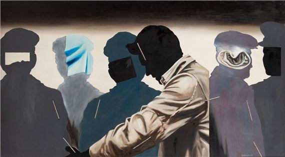 "Paper clips II" from the series "Symptoms" - diptych by Sławomir Lewczuk, 1980