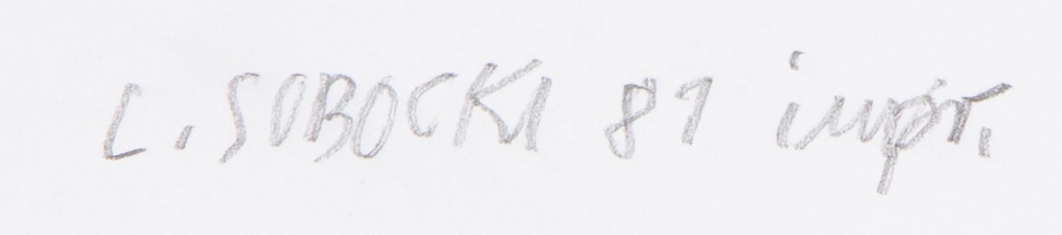 Artwork by Leszek Sobocki, From the series "Polish stamps III", Made of linocut/paper