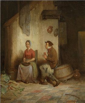 The preparation of the meal - Norbert Joseph Horgnies
