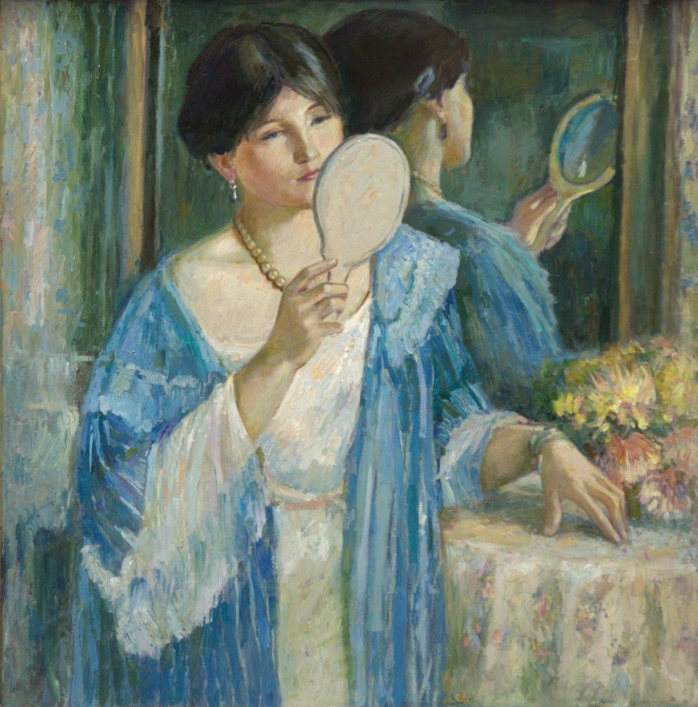 Artwork by Irina Levina, 'Frei nach Frederick Carl Frieseke, The Mirror', Made of oil on canvas