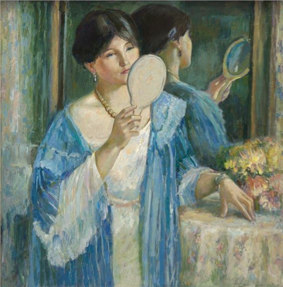 'Frei nach Frederick Carl Frieseke, The Mirror' by Irina Levina, 2020