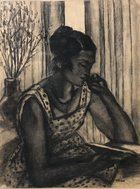 "Femme à la lecture" by Georges Creten