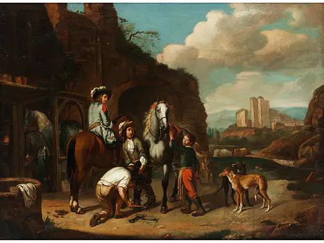 BEIM HUFSCHMIED by Johann Georg Pforr