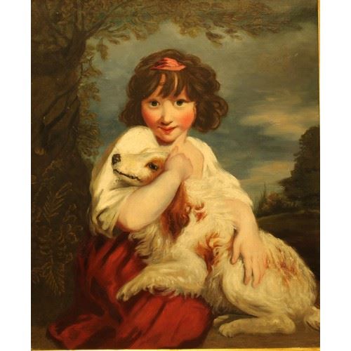 A Young Girl and Her Dog by Sir Joshua Reynolds