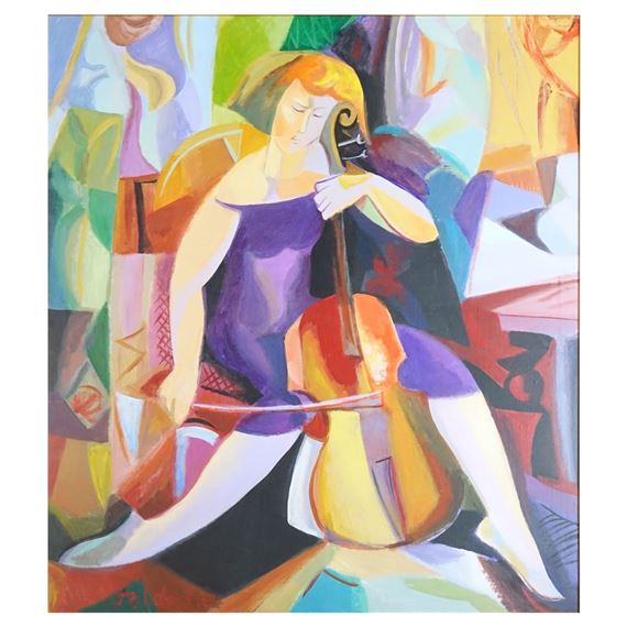 Cellist by Boris Geldman
