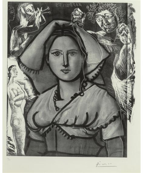 Artwork by Pablo Picasso, L'Italienne, Made of Lithograph with photo-lithograph on Arches paper