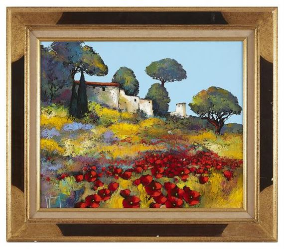 Roger Keiflin Paysage Au Champ De Coquelicots Mutualart