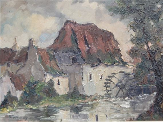 Kate mit Wassermühle by Roger Tournay