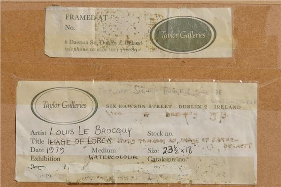 Louis Le Brocquy | Study Towards an Image of Samuel Beckett (1979 ...