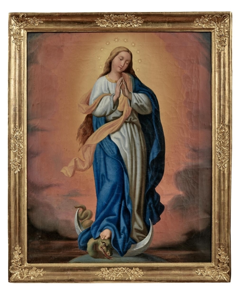 Artwork by Nazarene School, 19th Century, Maria Immakulata, Made of oil on canvas