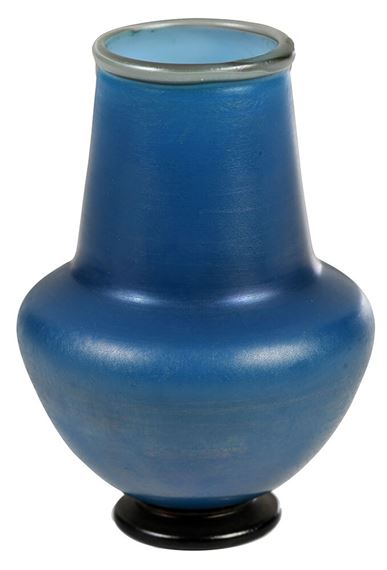 Tiffany Favrile "Tel el-Amarna" Blue Art Glass Vase American by Louis Comfort Tiffany, early 20th century