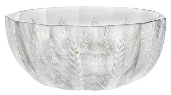 Lalique "Ceres" Glass Wheat Sheath Bowl French by René Lalique, 20th century