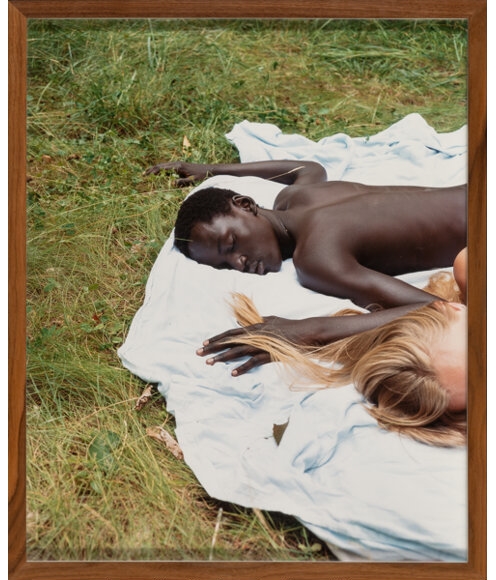 Artwork by Jocelyn Lee, Untitled (Michael Asleep with Hair), Made of Dye coupler