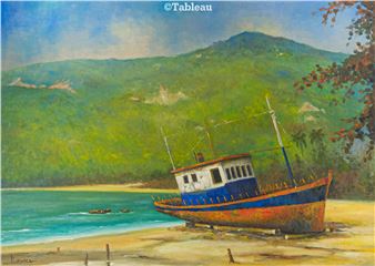 Barco em reparo - Pedro Ooka