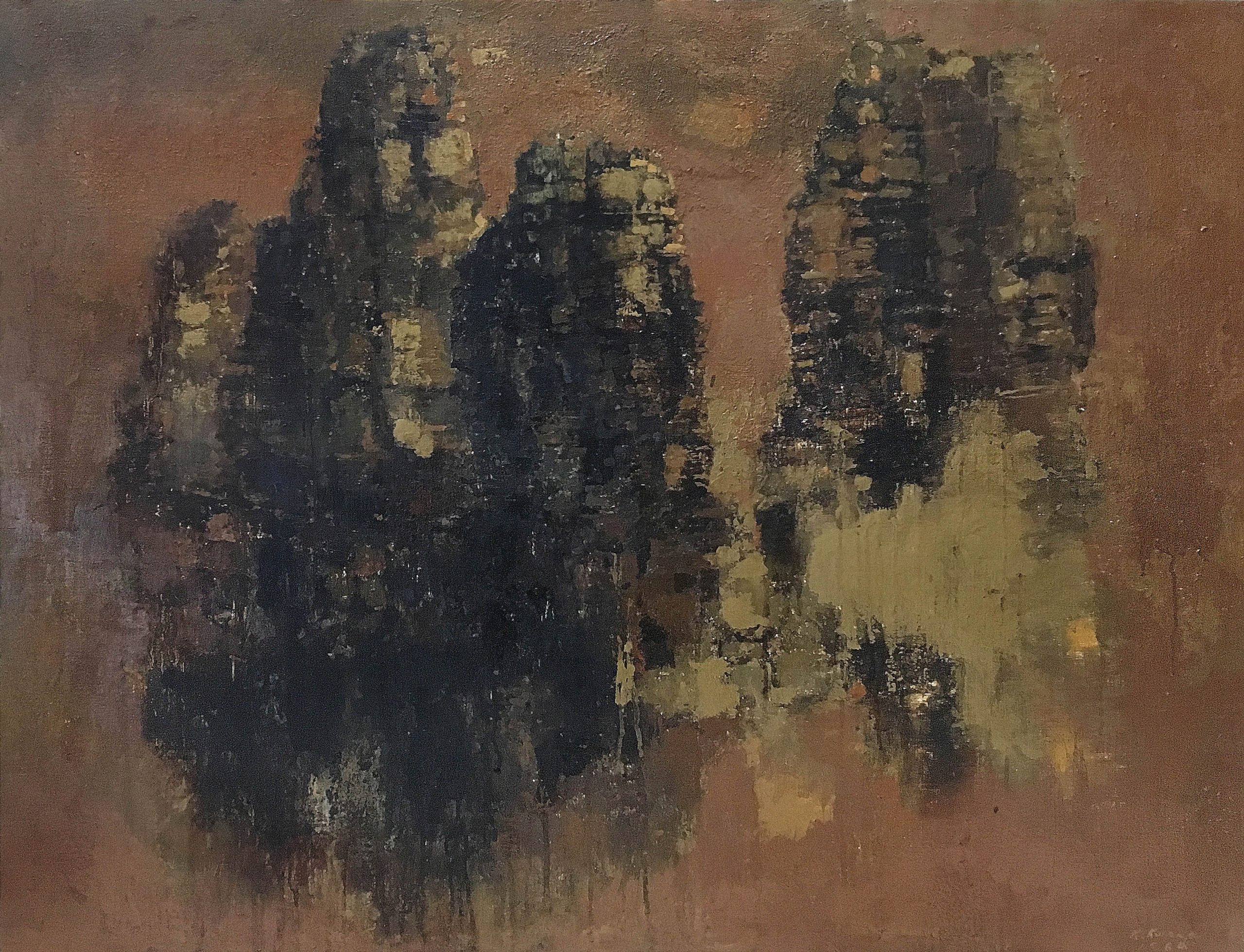 Artwork by Choo Keng Kwang, Angkor, Cambodia, Made of Oil on canvas