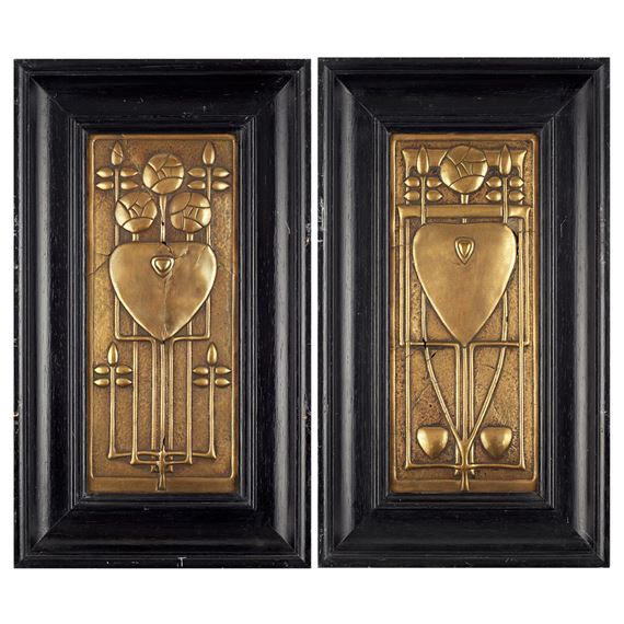 Talwin Morris | PAIR OF RARE GLASGOW SCHOOL PANELS, CIRCA 1893 | MutualArt