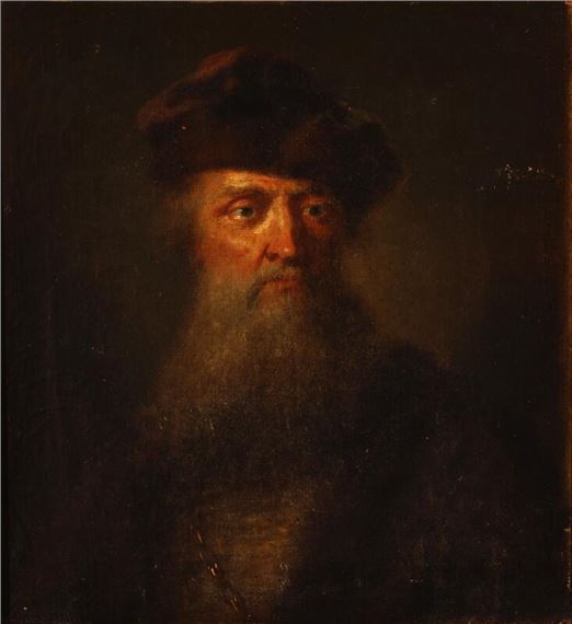 Rembrandt van Rijn | Portrait of an old man with a long grey beard and ...