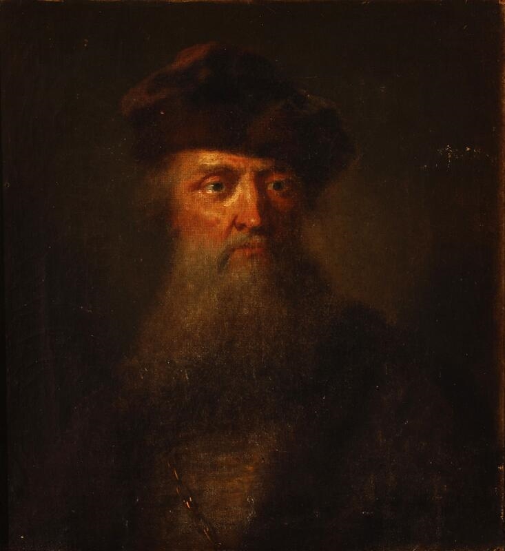 Rembrandt van Rijn | Portrait of an old man with a long grey beard and ...