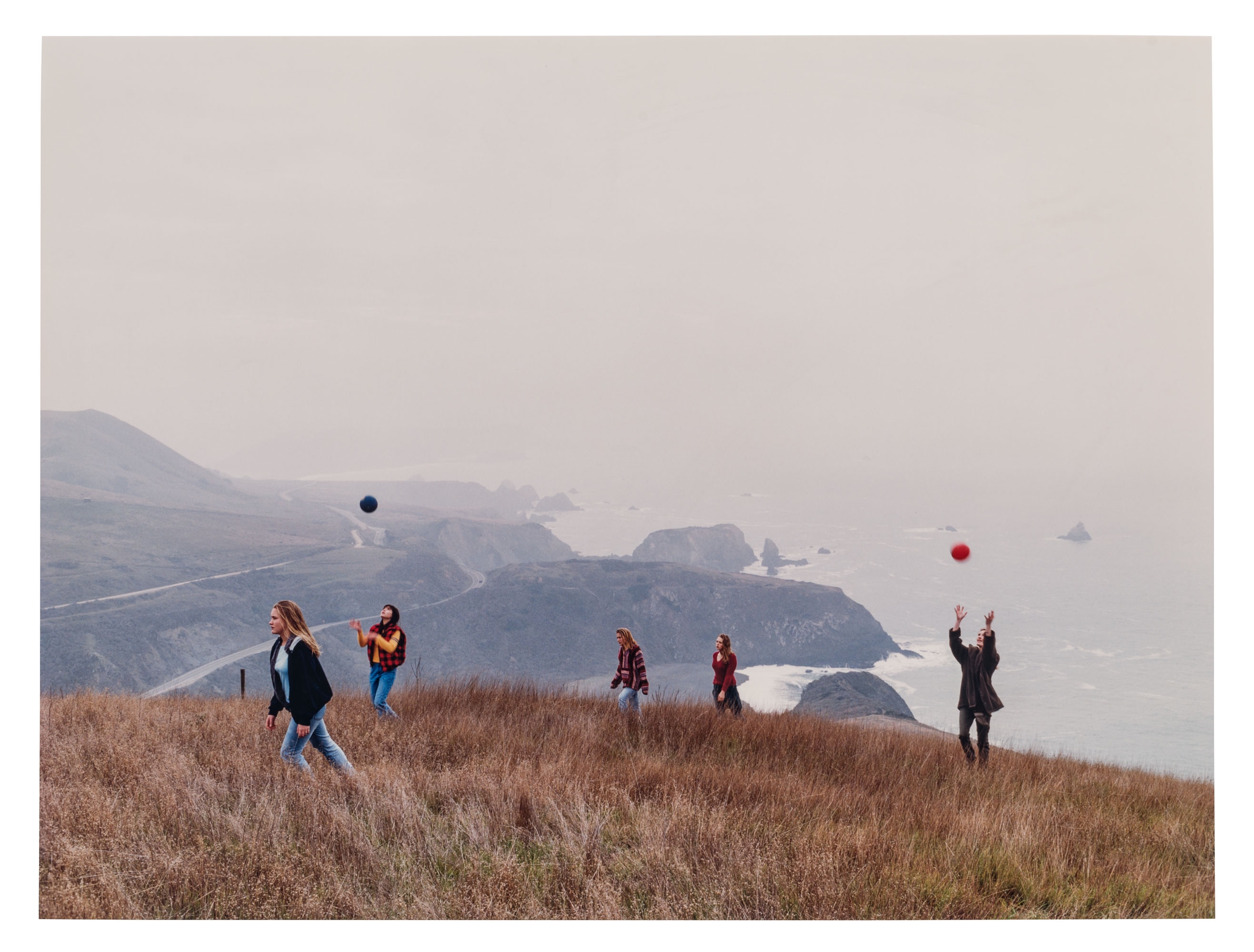 Artwork by Justine Kurland, One Red, One Blue (Jenner, California), Made of c-print