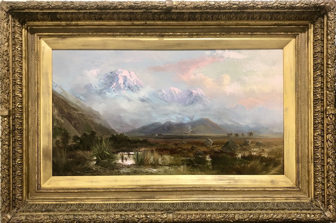 James Peele | A New Zealand Mountain Lake Landscape (1889) | MutualArt