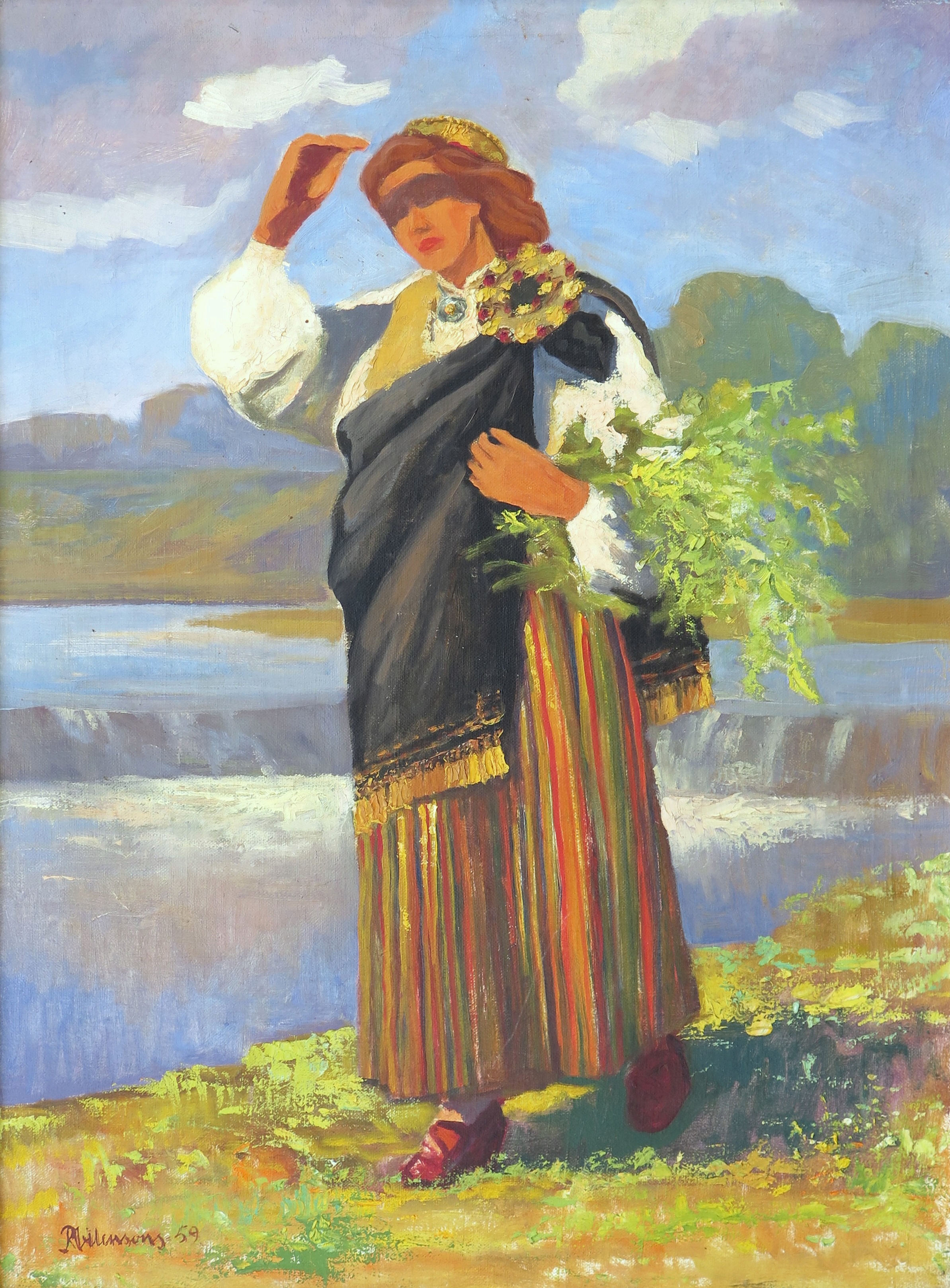 Artwork by R. Vilensons, Pie Ventas rumbas, Made of oil on canvas