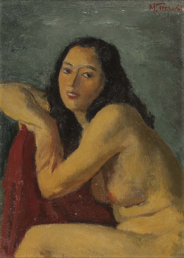 Artwork by Manjiro Terauchi, Nude, Made of oil on canvas